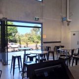 Seating area at White Brick Brewing that's perfect for functions.